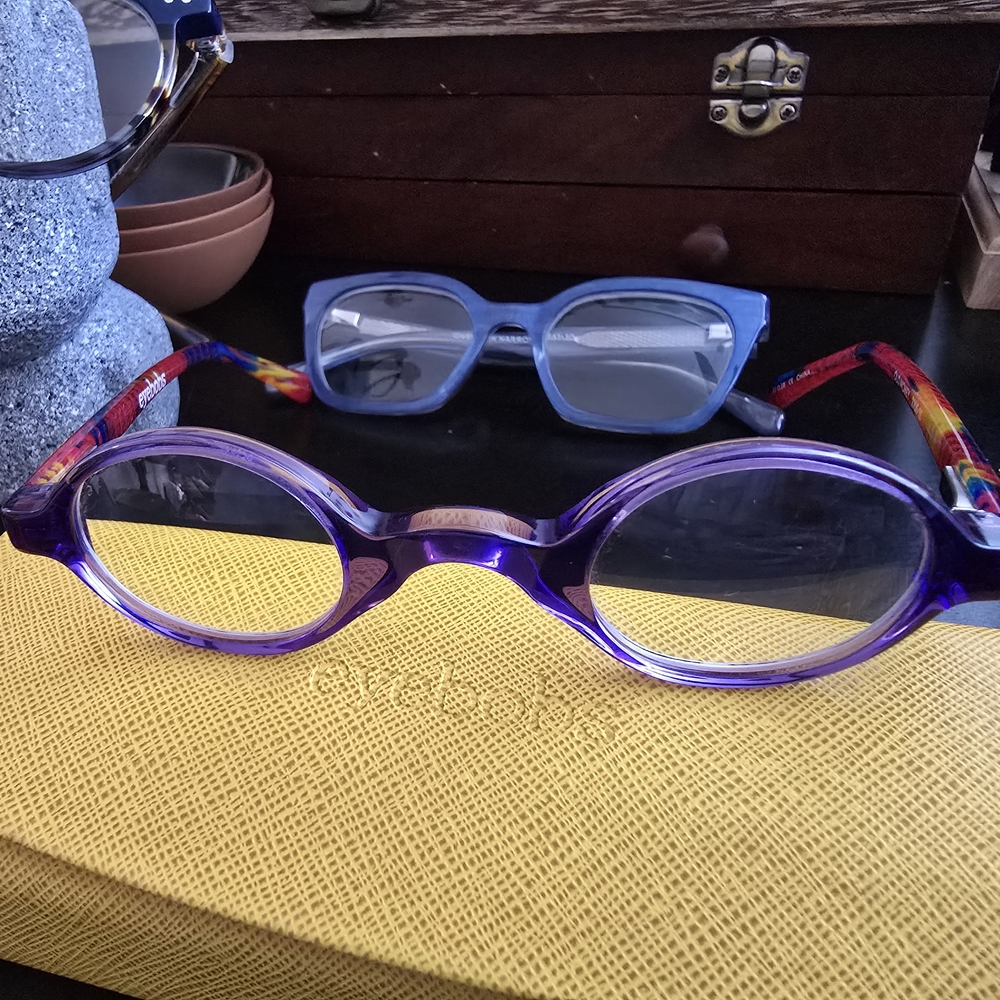Purple Oval Glasses